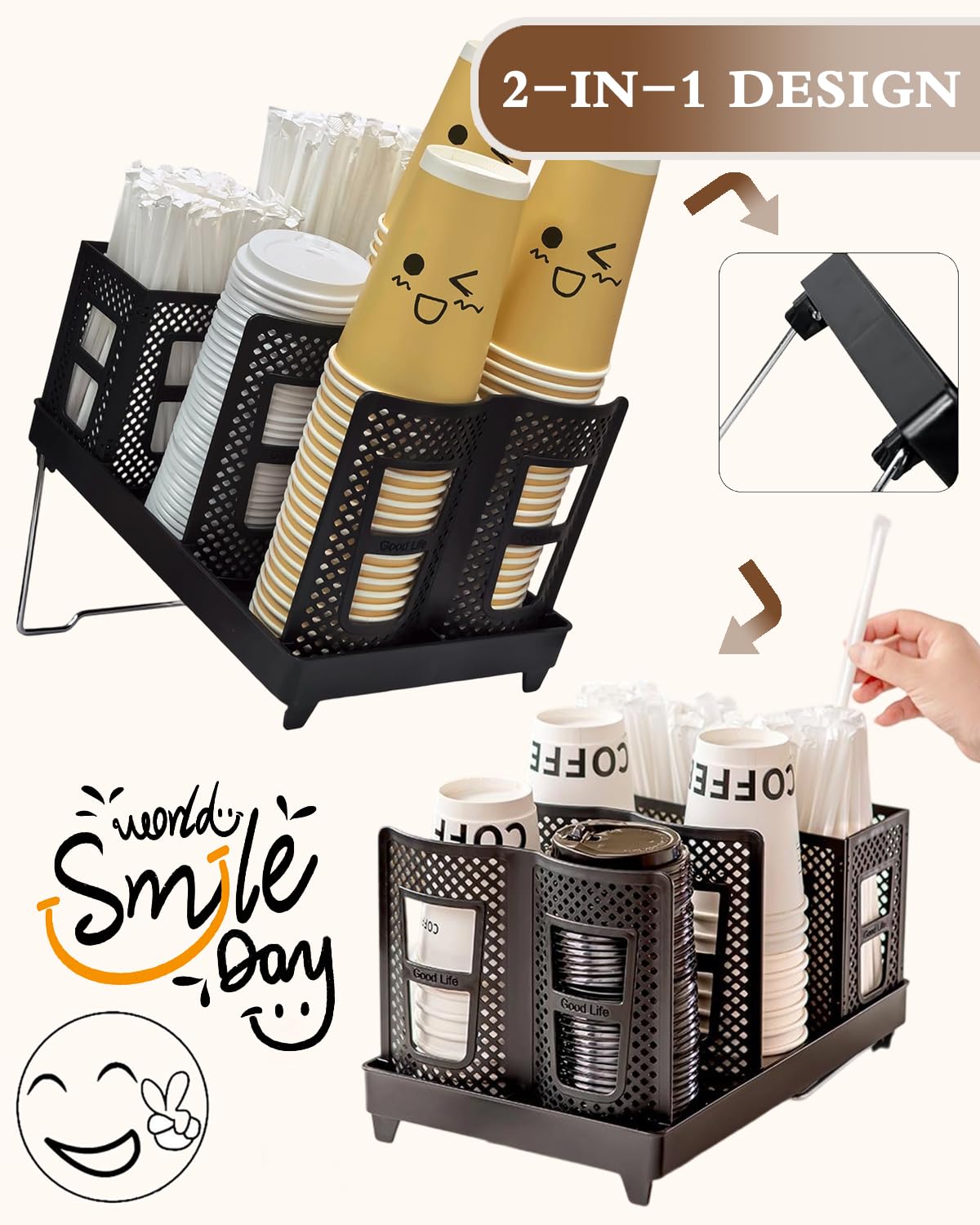 Riiriou cup holder disassembled for easy transport and outdoor use.