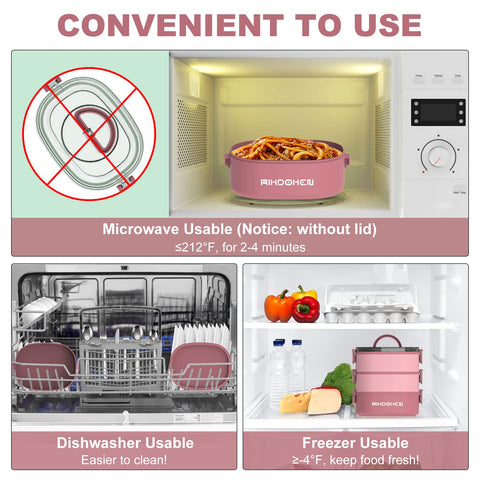 RIKDOKEN freezer-safe layers preserve meal freshness for later.