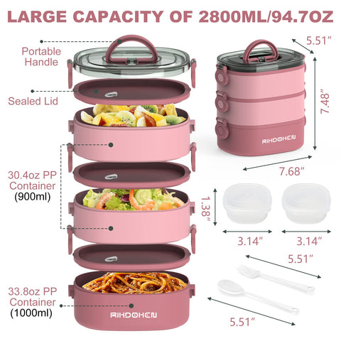 RIKDOKEN leak-proof seal helps prevent spills during transport.