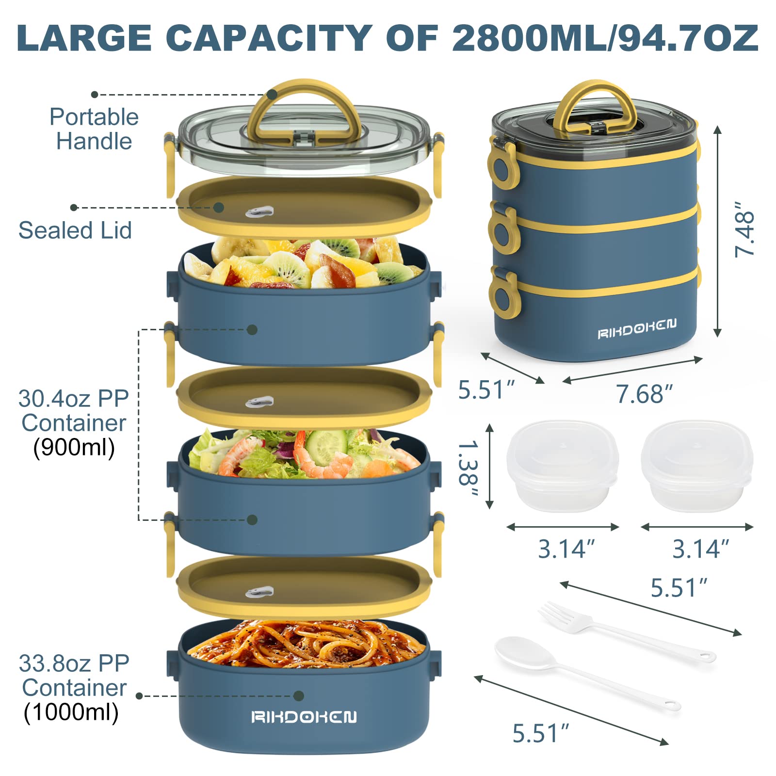 RIKDOKEN leakproof seal with secure buckles prevents spills in bags.