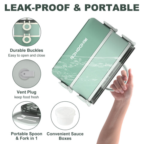 RIKDOKEN lunch box suitable for freezer storage of prepared meals.
