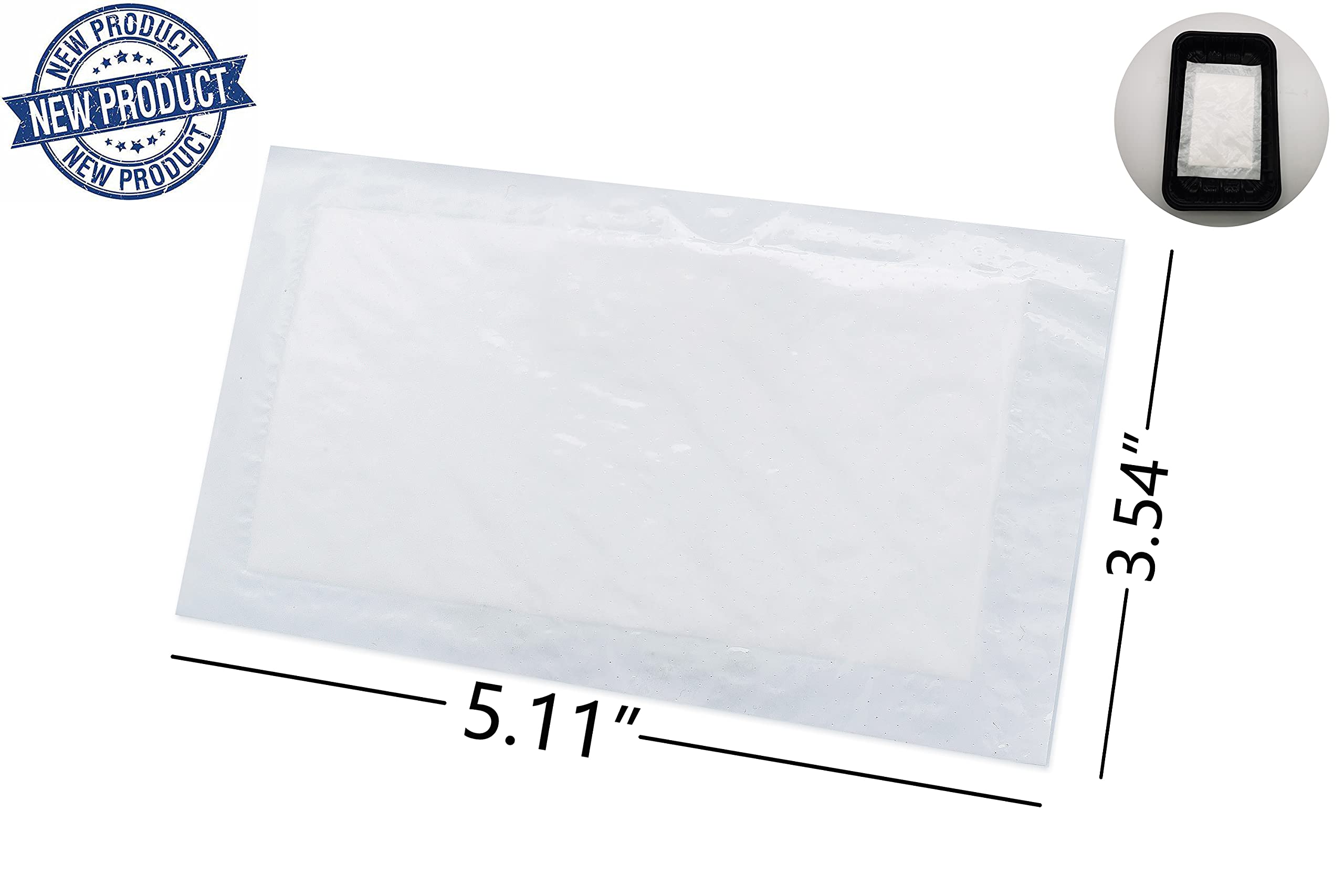 RIKICACA perforated film pads highlight fast absorption and clean tray surfaces.