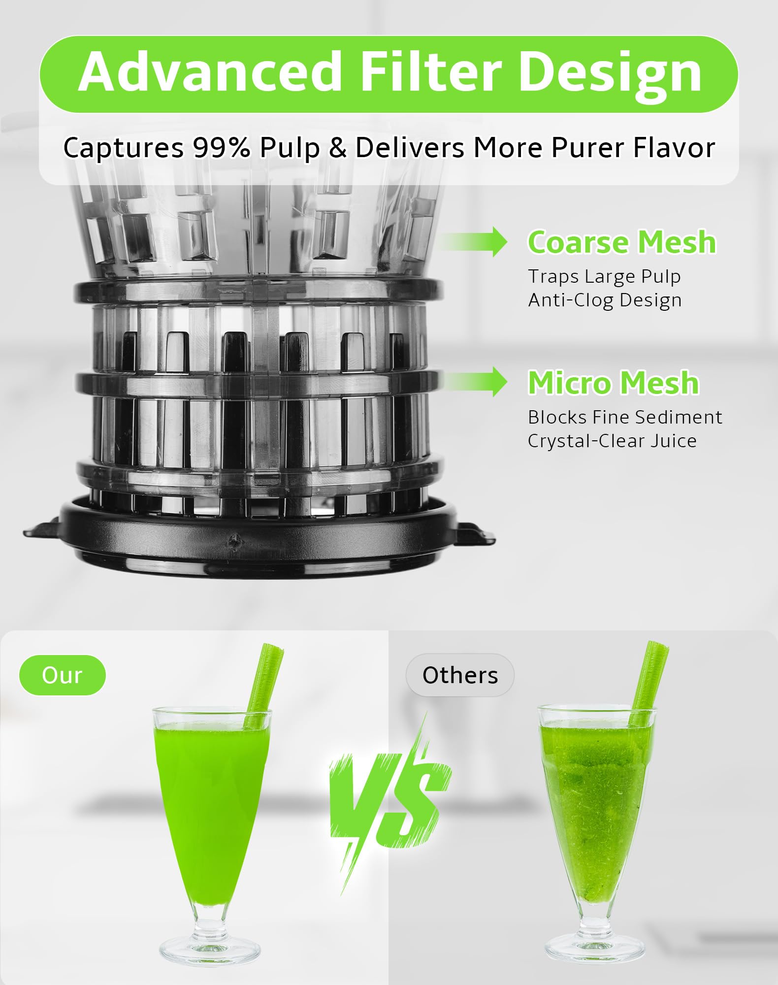 Rilara BPA free materials ensure safe family juice preparation.