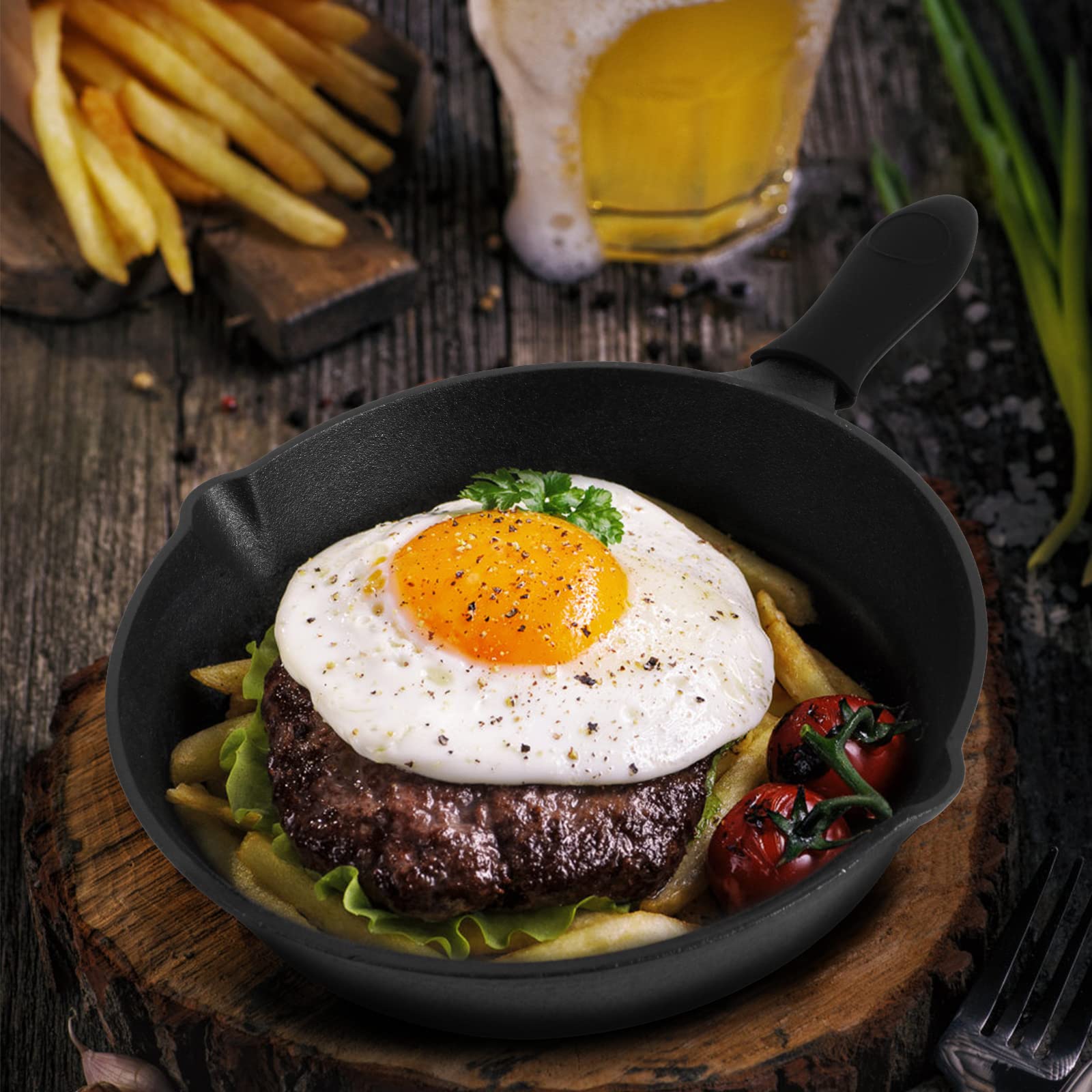 Rincentd oven-safe pans support frying, baking, and broiling on various heat sources.