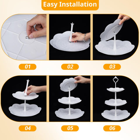 Rindoujin easy-clean plastic dessert stands simplify maintenance