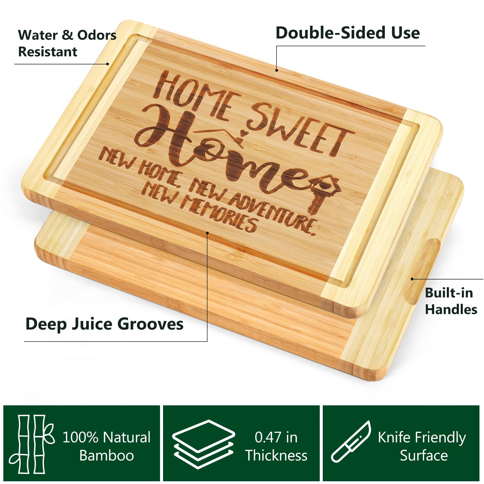 Ringshine dual-use cutting and serving board, ideal for meal prep and cheese platters.