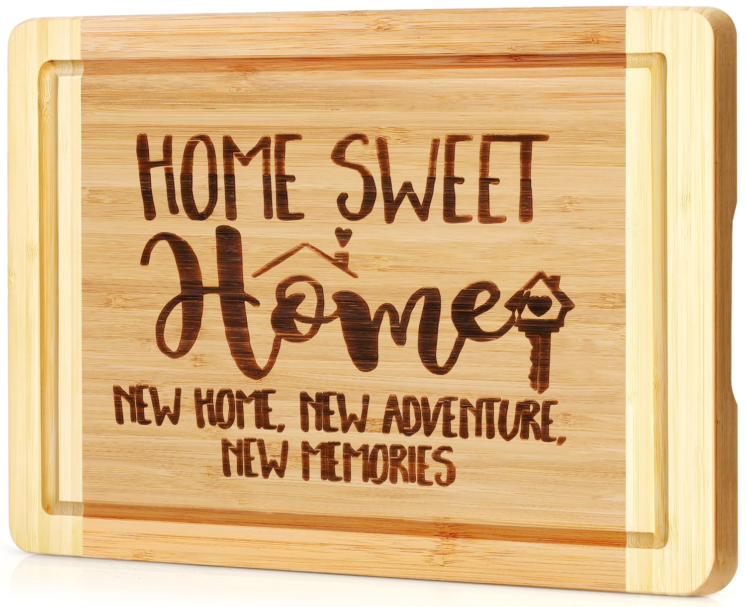 Ringshine home-sweet-home engraving cutting board, ideal for housewarming entertaining.