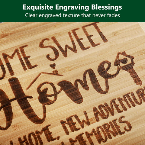 Ringshine housewarming gift cutting board, a thoughtful welcome to a new home.
