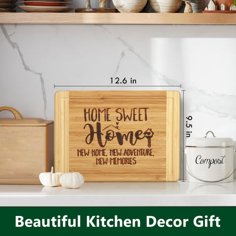 Ringshine sustainable bamboo cutting board, durable natural material for daily kitchen use.
