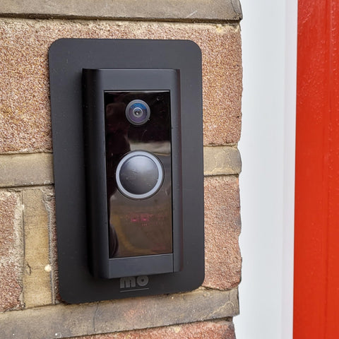 RingWired wall plate demonstrates the gap between doorbell and wall.