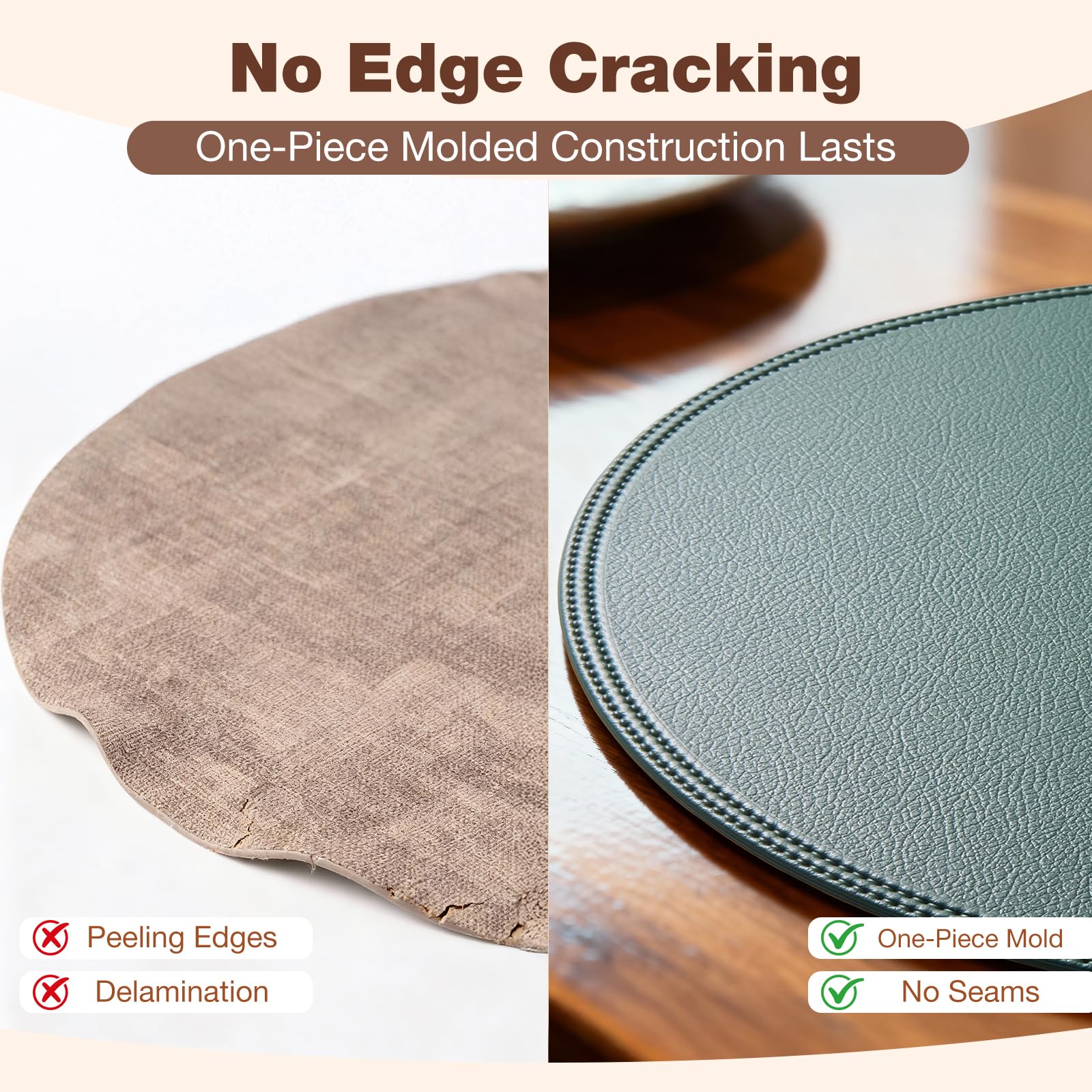 Rinpon green dining mat providing a modern, cohesive table setting