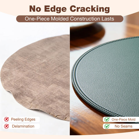 Rinpon green dining mat providing a modern, cohesive table setting