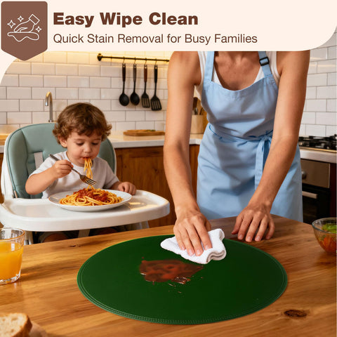 Rinpon heat-resistant placemats shielding hot dishes up to 220F
