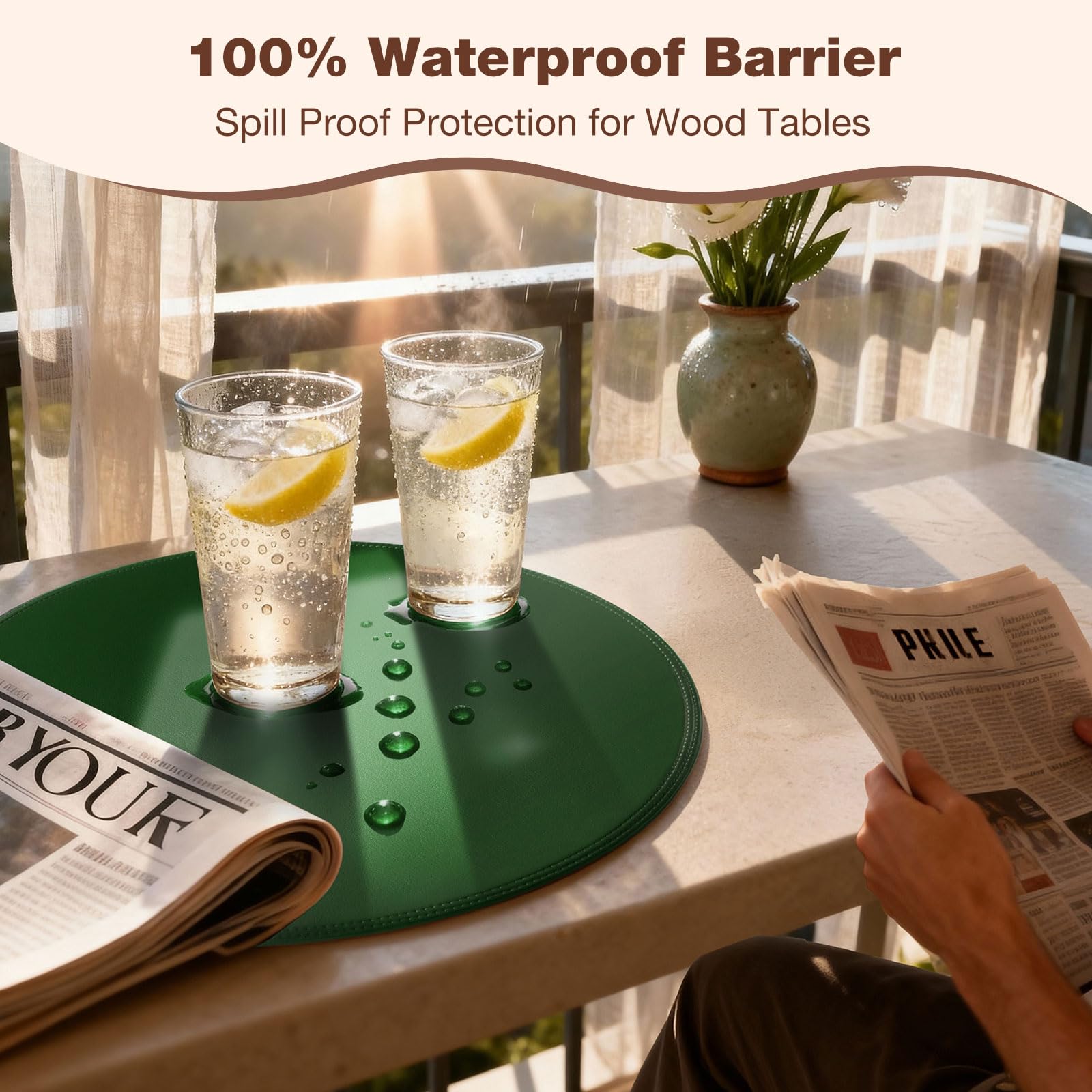 Rinpon seamless faux leather mats with no peeling edges