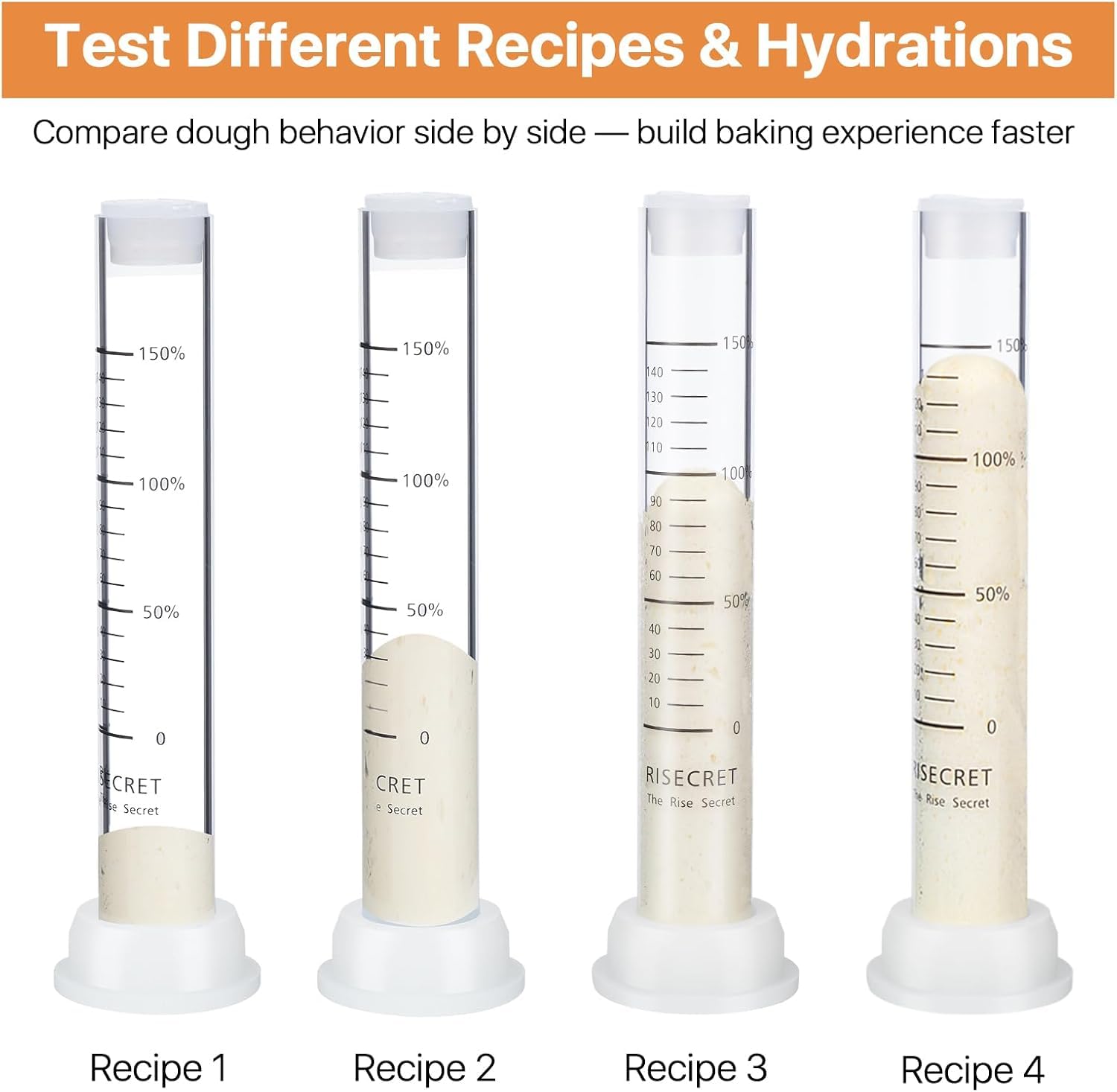 Risecret aliquot jar stand keeping the setup compact and stable.