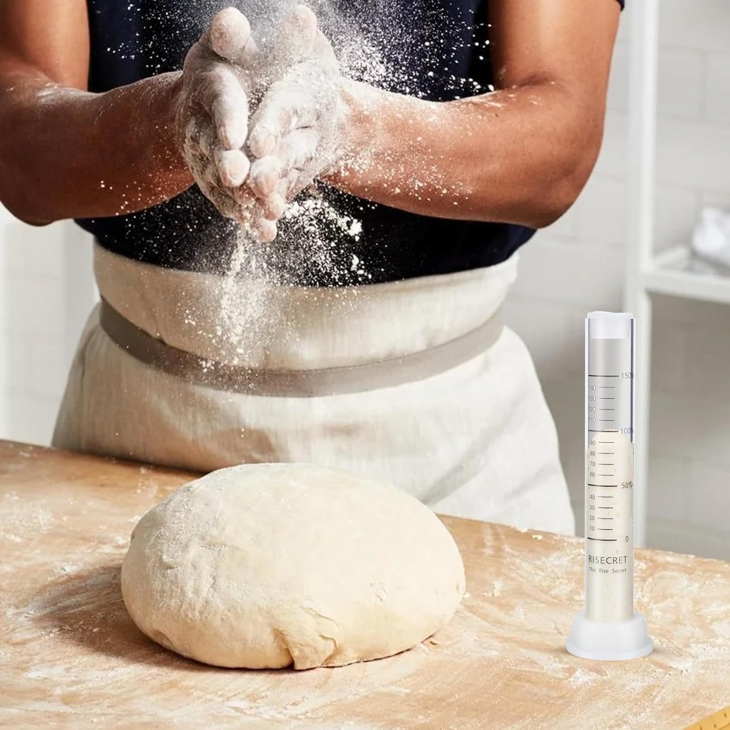 Risecret silicone base adds stability during sampling.