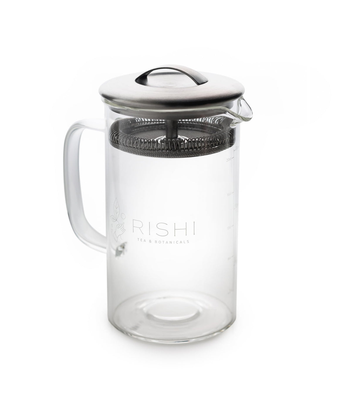 Rishi Tea Simple Brew Teapot 600ml full view for hot or iced tea at home