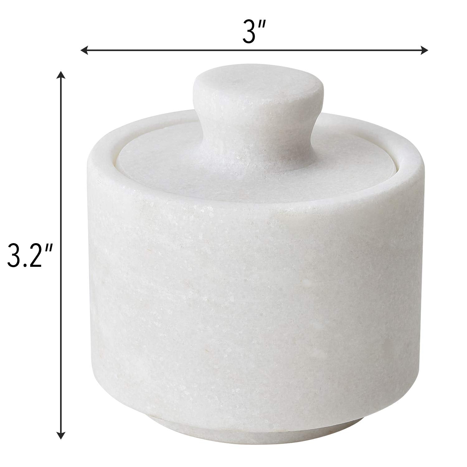Rissetree marble spice keeper on counter with spices for easy access.