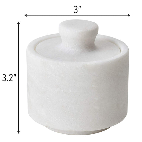 Rissetree marble spice keeper on counter with spices for easy access.