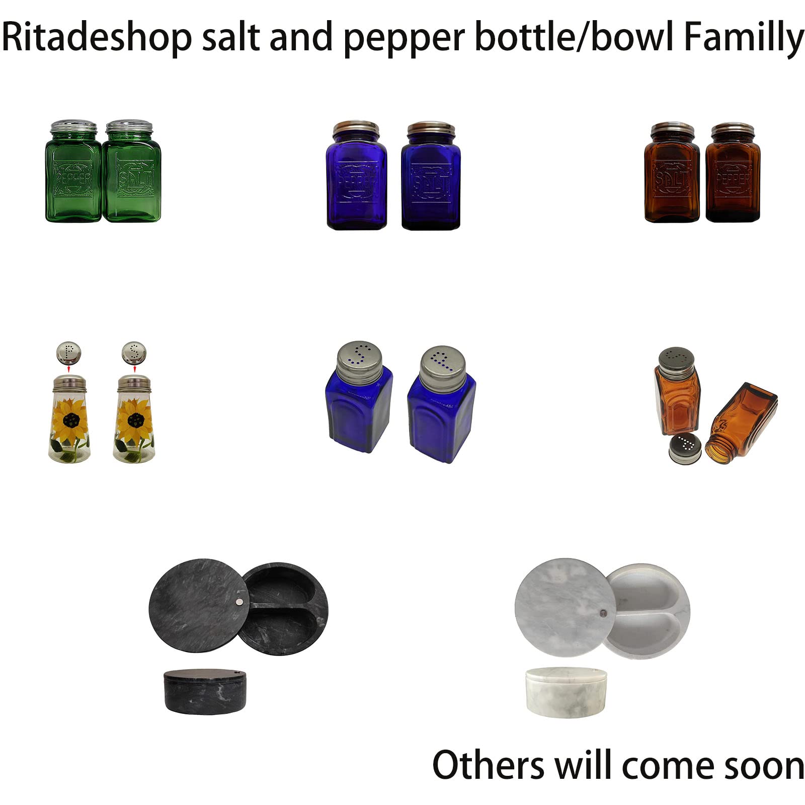 Gift-ready Ritadeshop sunflowers salt and pepper shaker set