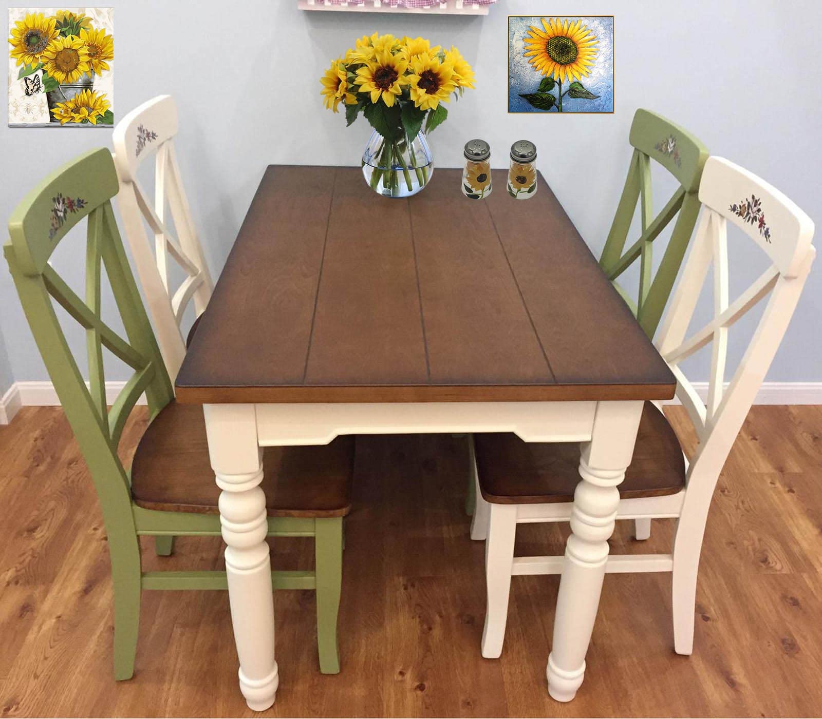 Sunflowers set on table by Ritadeshop, adds cheerful seasoning