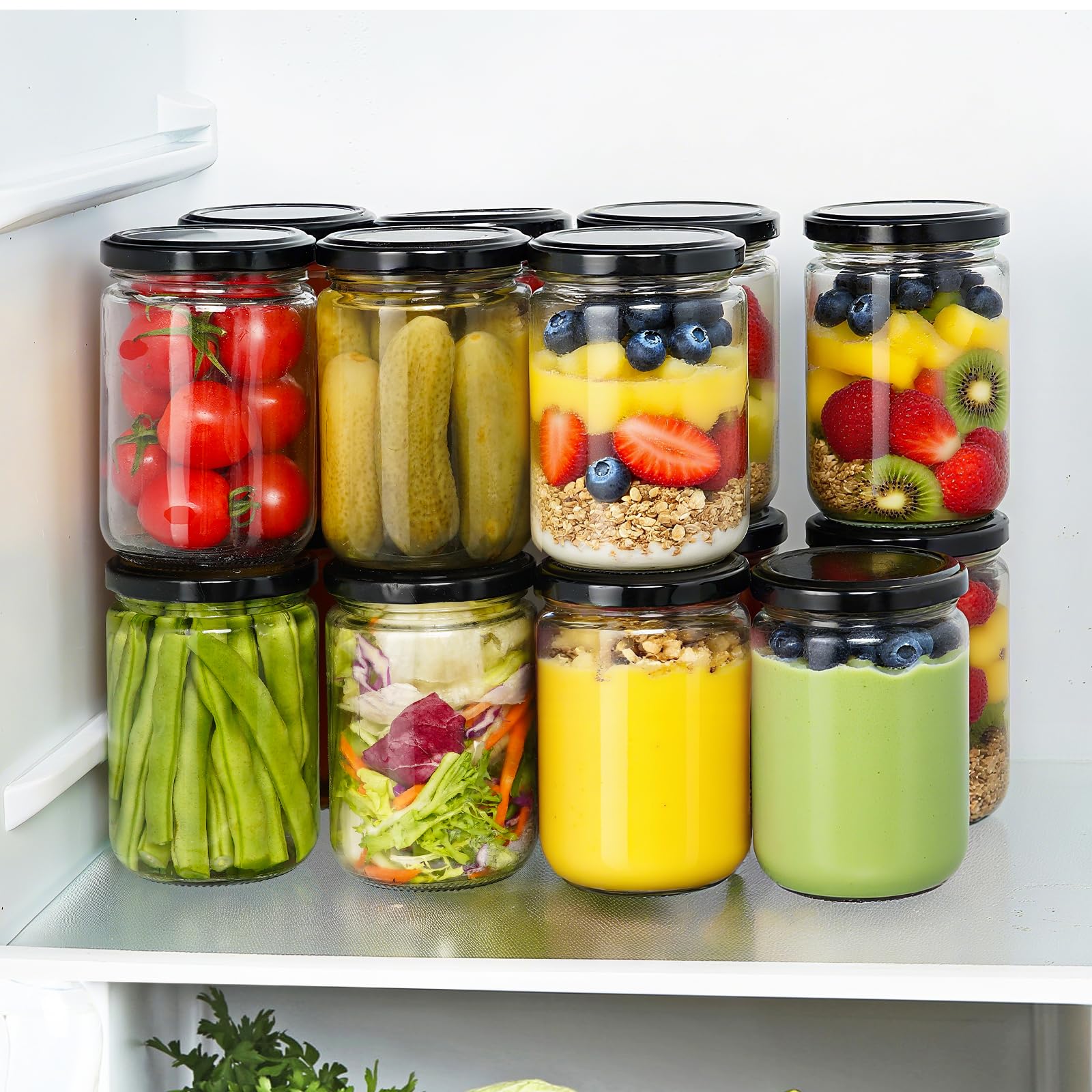 Ritayedet 12oz glass jar perfect for jam storage and gifting.