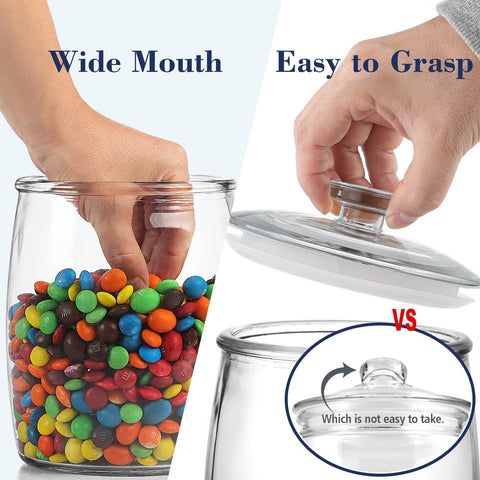 Ritayedet cookie jar with wide mouth for quick filling and retrieval.