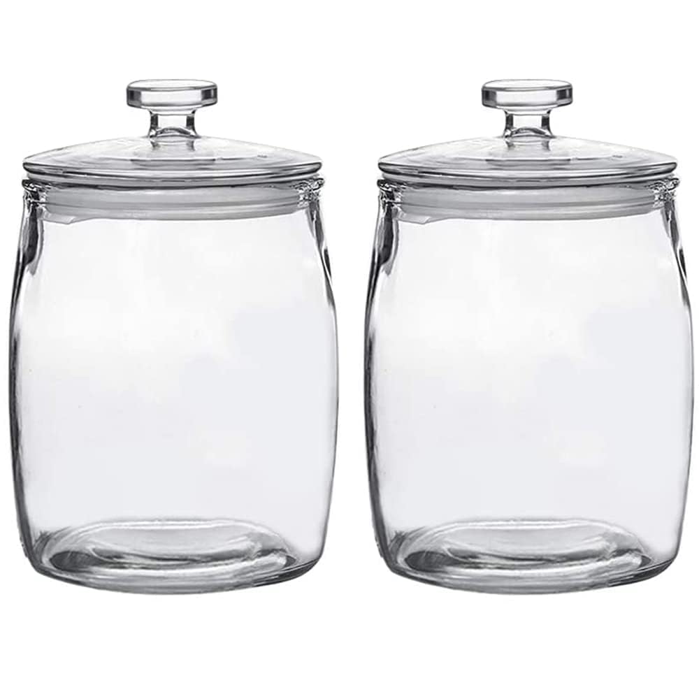 Ritayedet half-gallon glass jar with wide-mouth lid for easy pantry access.