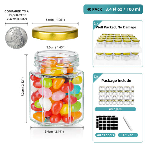 Ritayedet wedding favor jars offer space-saving presentation for gifts.