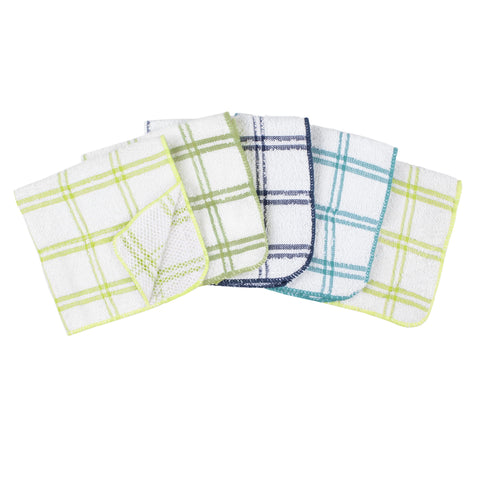 Ritz poly scour back blue-green dish towel ideal for scrubbing without scratching appliances.