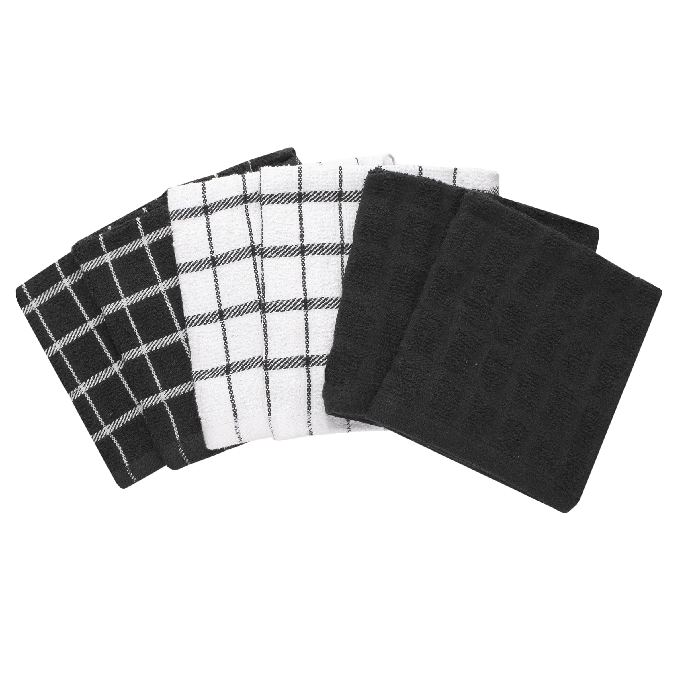 Ritz Premium 12x12 check-pattern dishcloth close-up highlights plush softness.