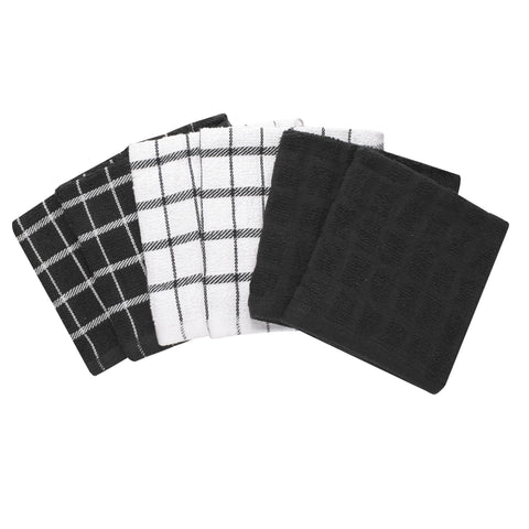 Ritz Premium 12x12 check-pattern dishcloth close-up highlights plush softness.