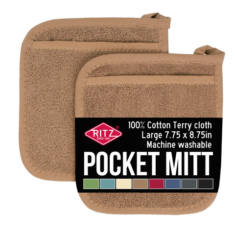 RITZ Royale pocket mitt provides heat protection for safe oven handling.