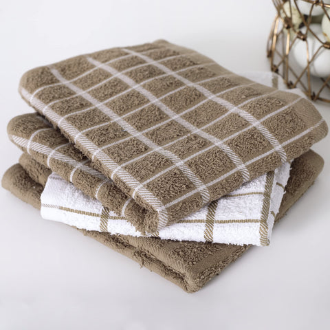 Ritz Terry kitchen towel measures 25in by 15in for full coverage.