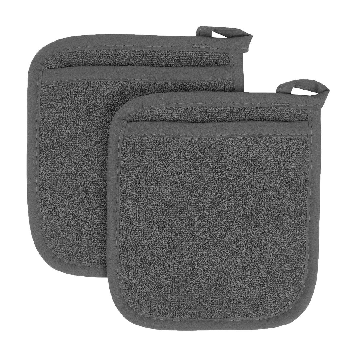 Ritz Terry Pocket Mitt graphite front view shows heat-resistant grip for safe oven handling.