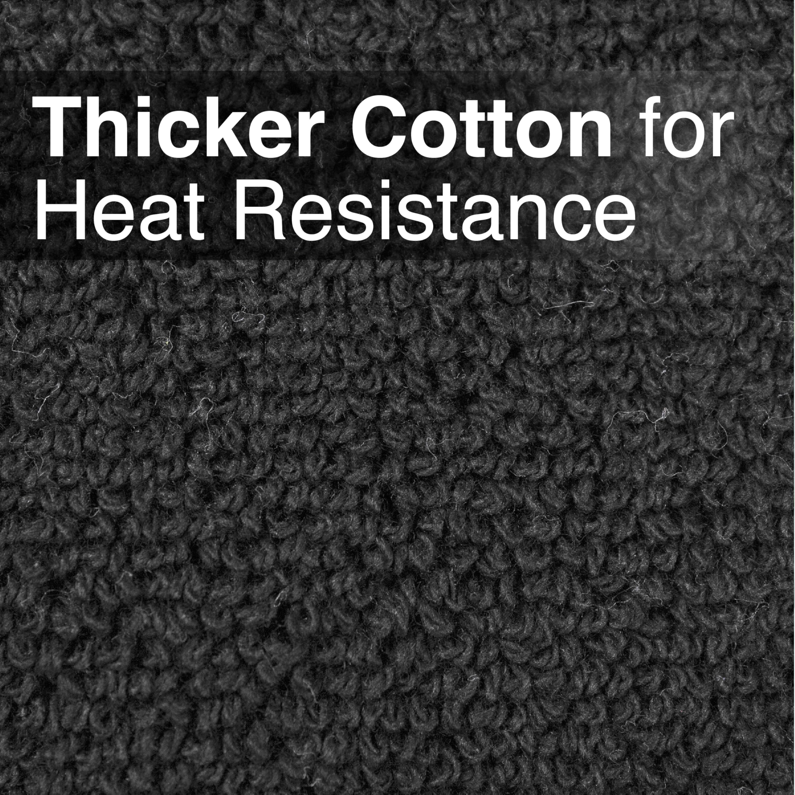 RITZ potholder-black durable cotton construction withstands daily use.