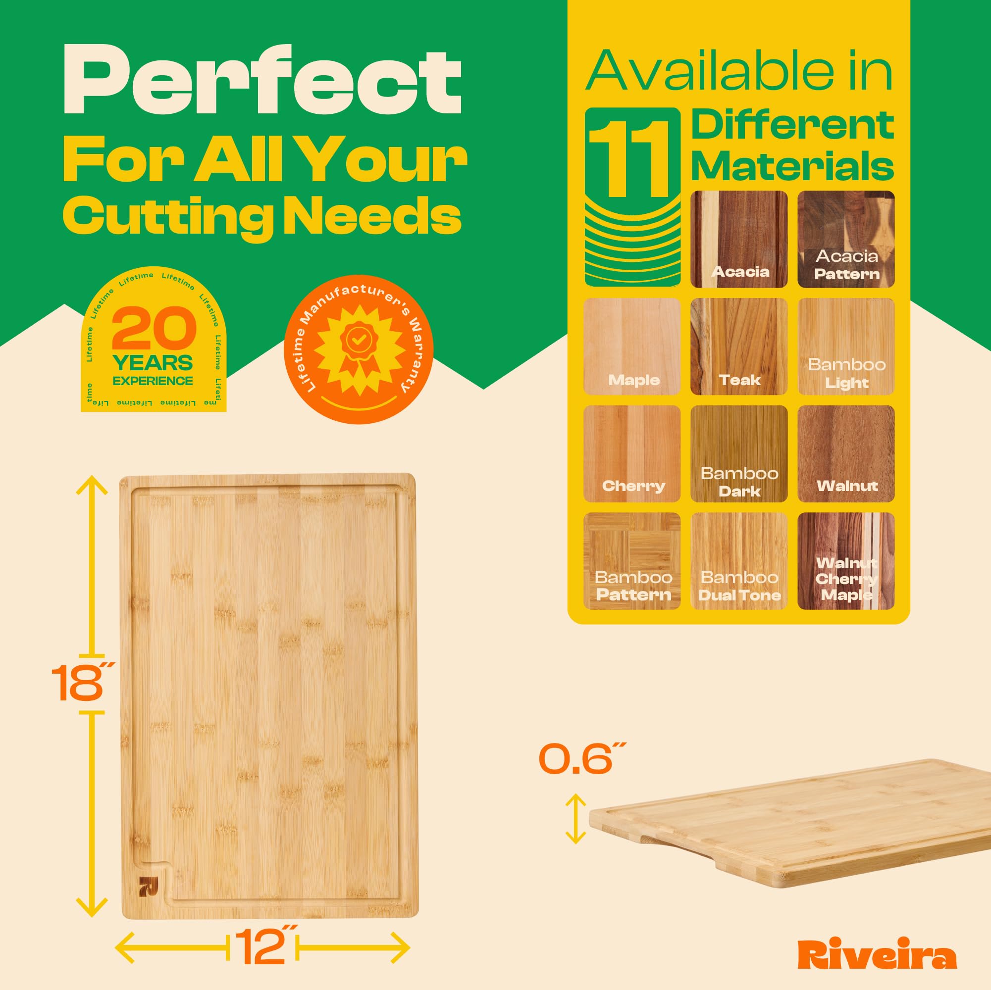 Riveira Bamboo Grandeur durable eco-friendly bamboo for everyday tasks