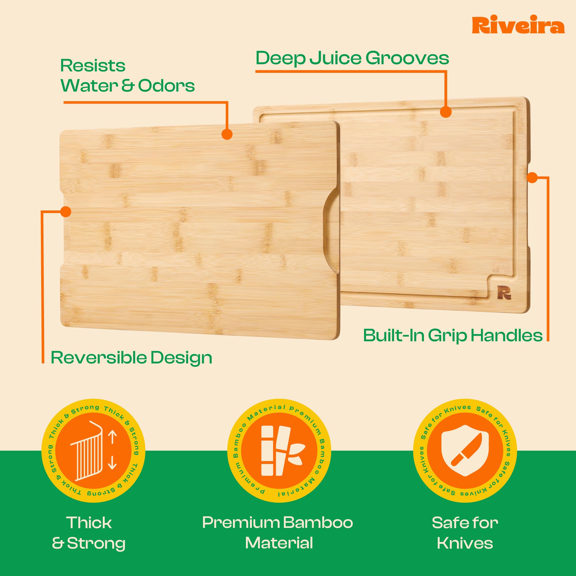 Riveira Bamboo Grandeur on the kitchen island helping keep space organized