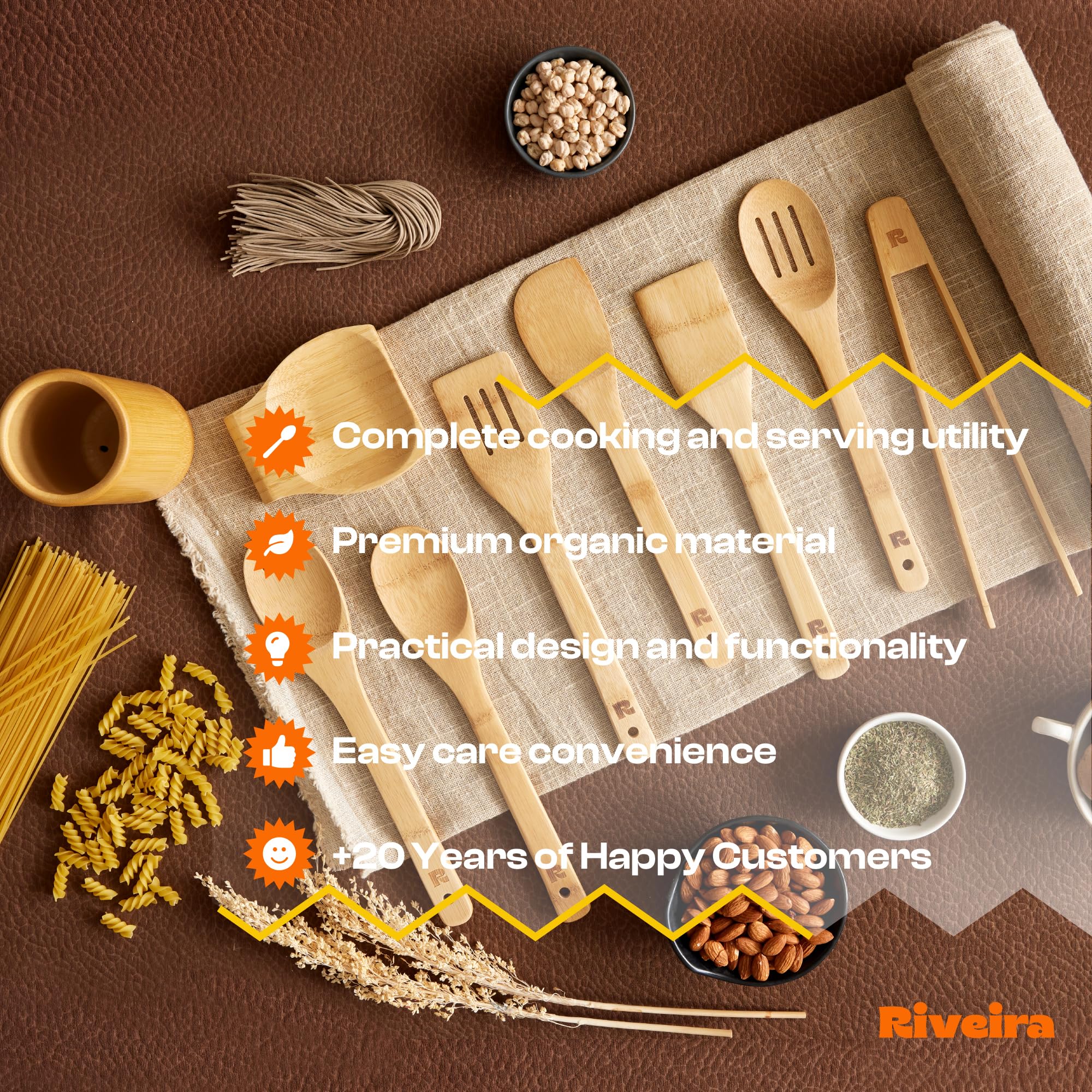 Riveira holder and spoon rest keep counters clean
