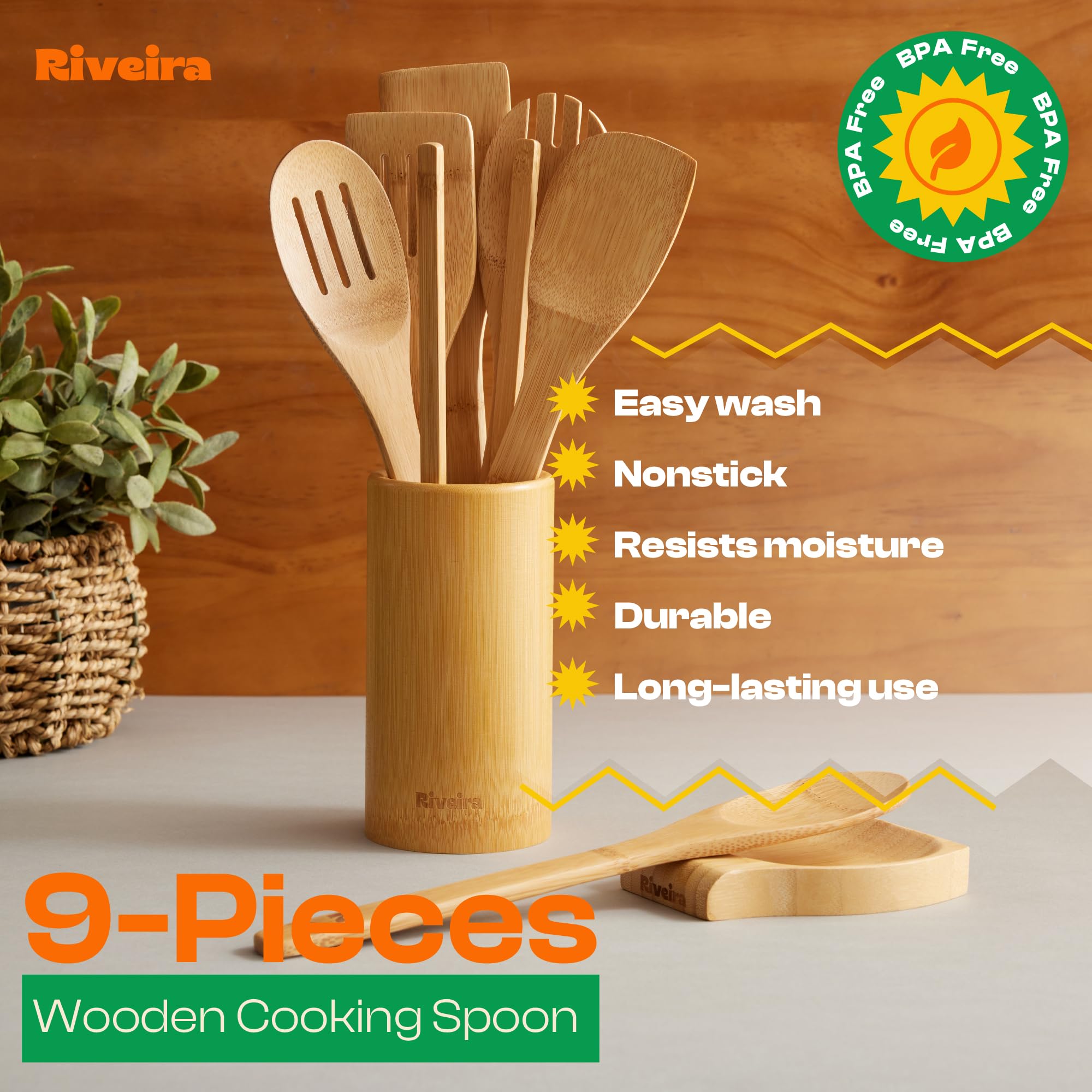 Riveira slotted spoon for draining pasta and soups