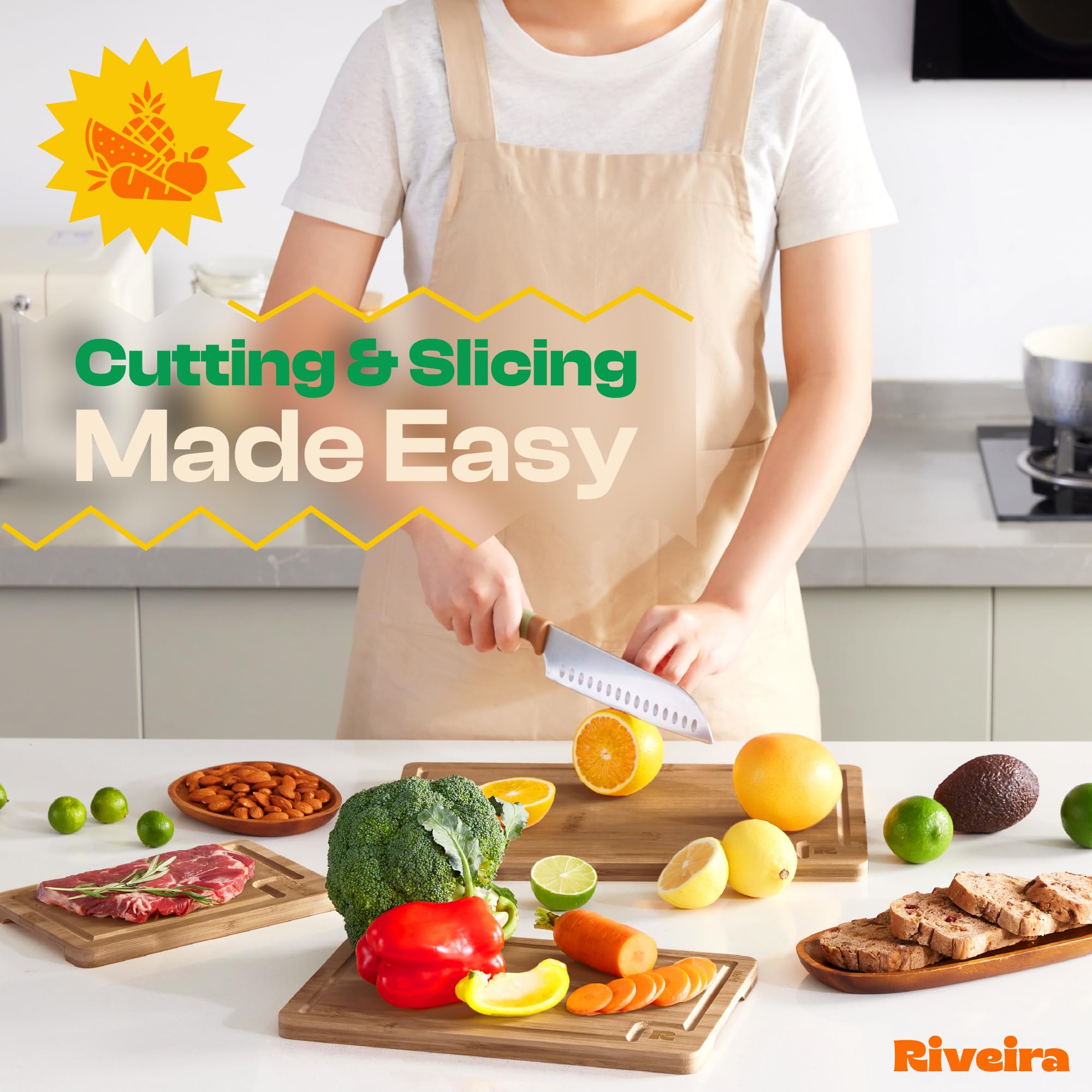 Riveira board side view shows ergonomic handle for easy lifting