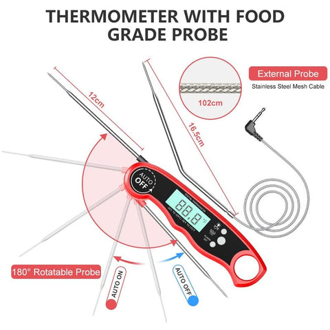 RIWUSI thermometer with calibration function maintains accurate temps.