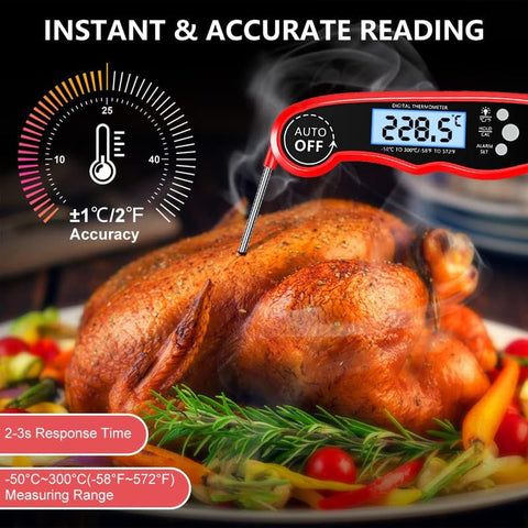 RIWUSI external probe monitors meat without exposing your hands to heat.