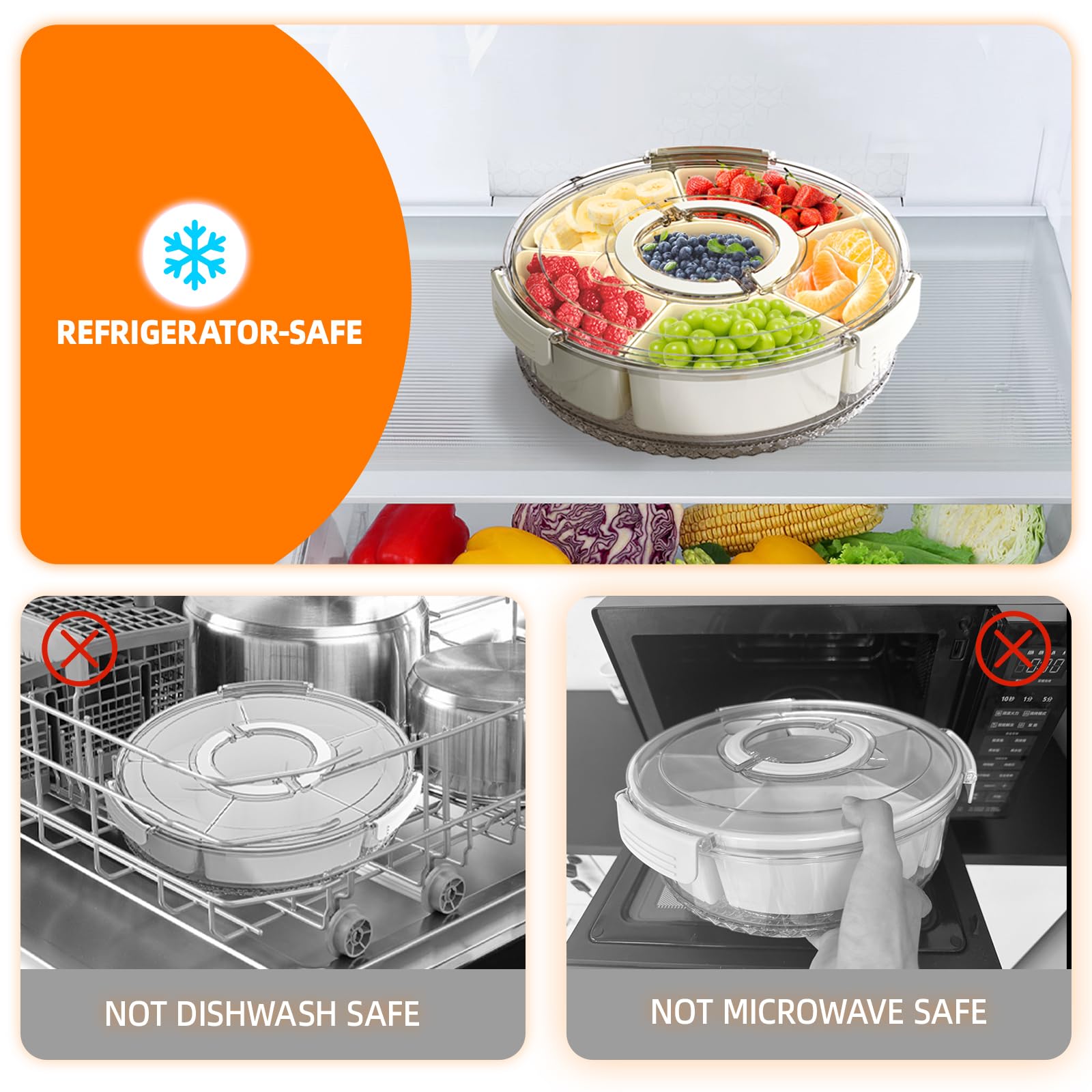 riyeloi removable compartments simplify cleaning after use.