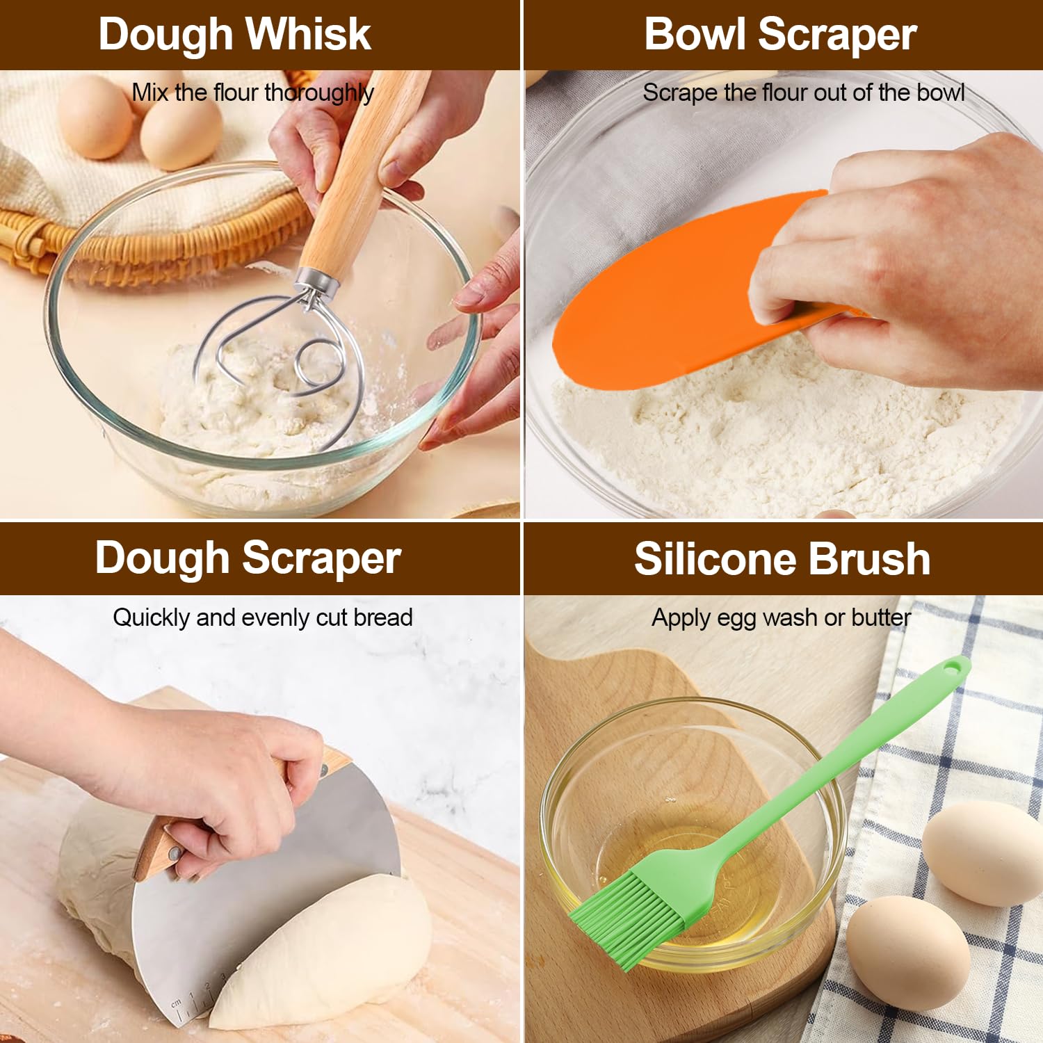 RIZENCE bread whisk blends starter ingredients smoothly
