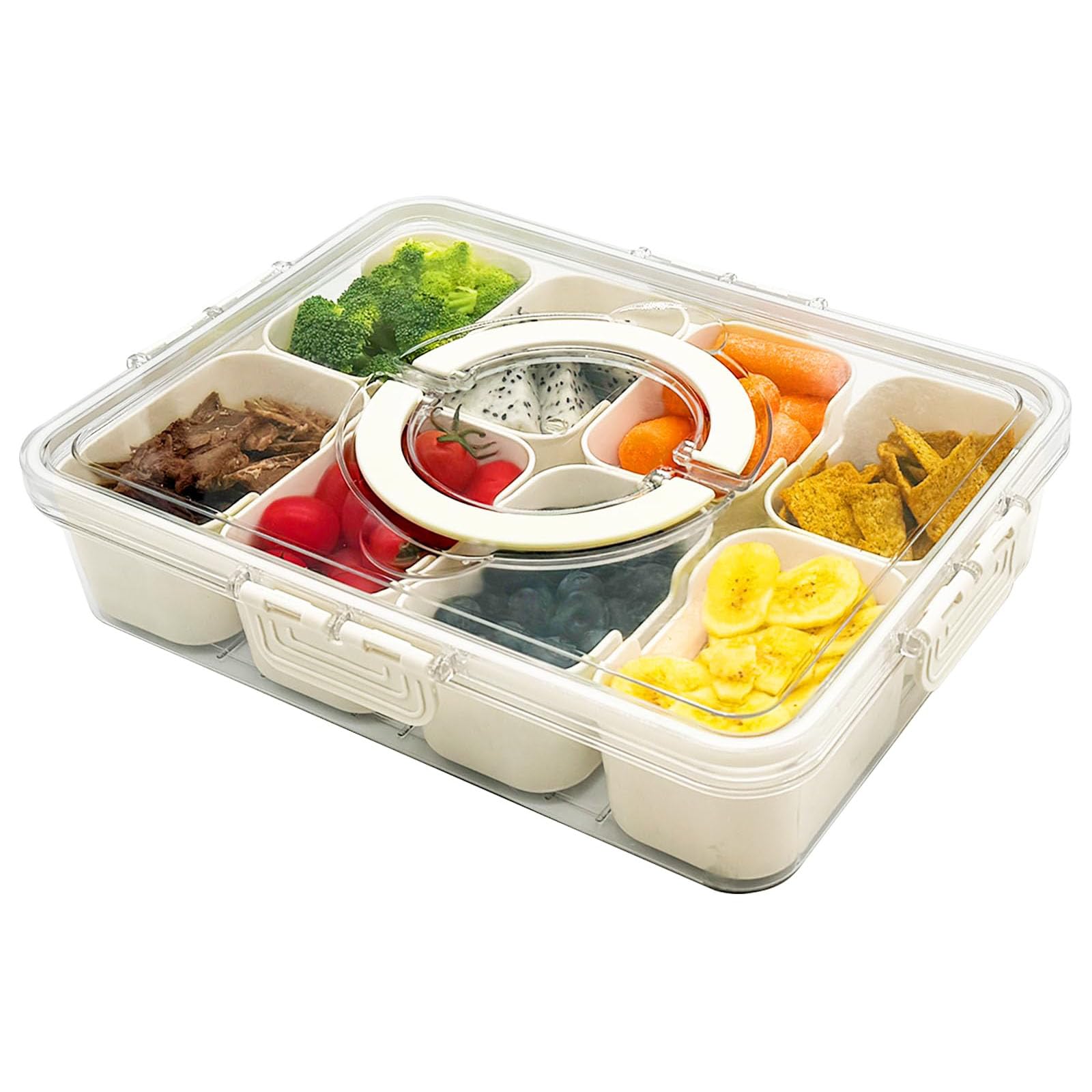 RKXQT Snackle Box Container front view, compact and portable for travel snacks