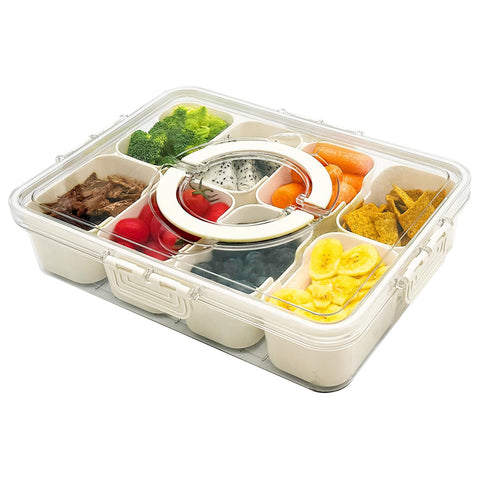 RKXQT Snackle Box Container front view, compact and portable for travel snacks