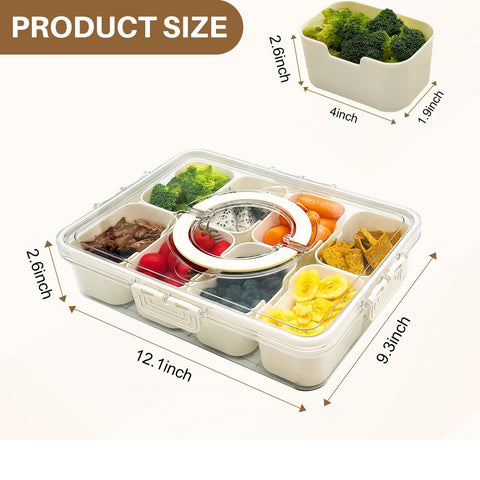RKXQT Snackle Box Container stackable design saves fridge and cabinet space
