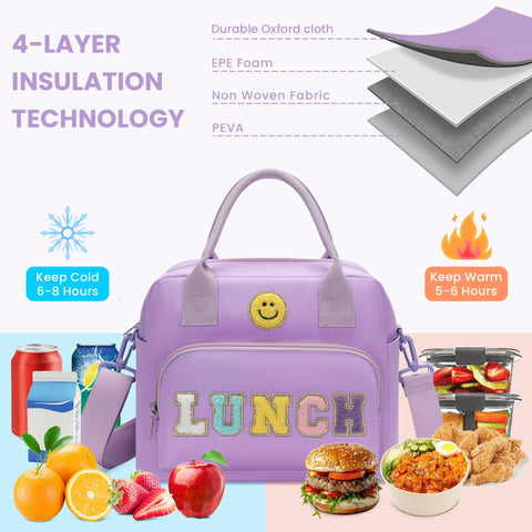 RLGPBON lunch bag back pocket keeps napkins and small accessories organized
