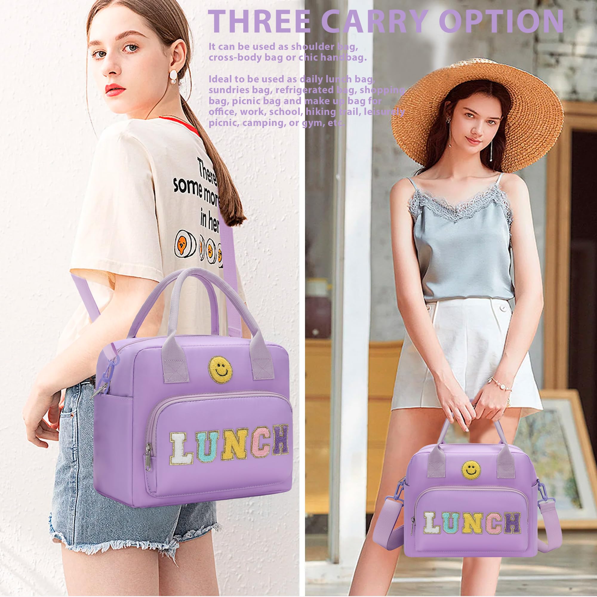 RLGPBON lunch bag multi use design for school, travel, and daily activities
